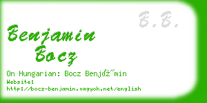 benjamin bocz business card